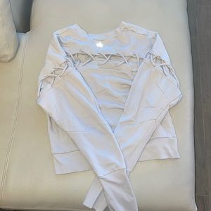 Alo woven back and arm crewneck